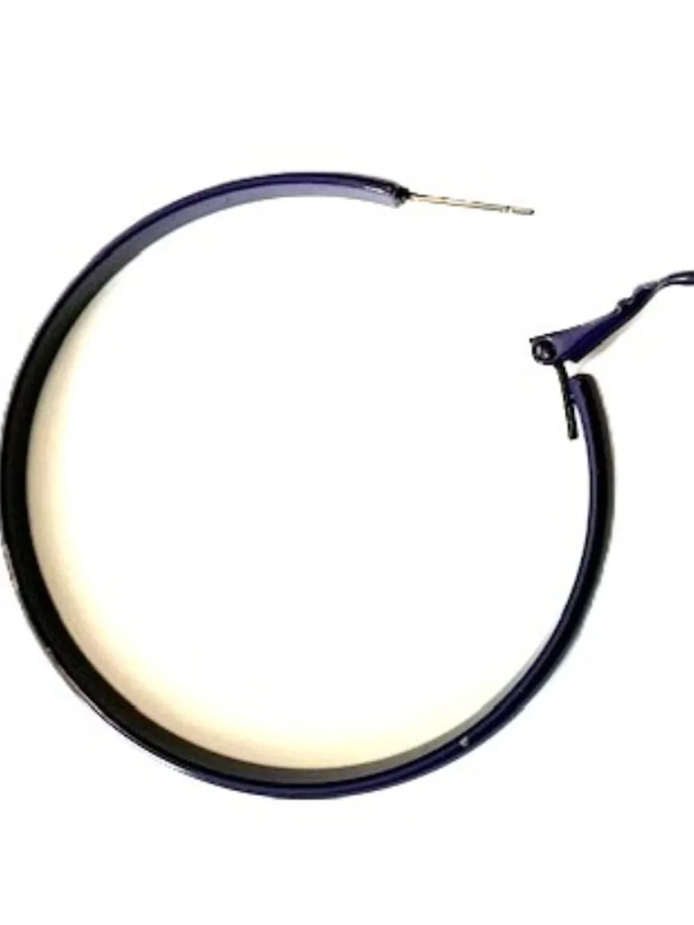 Large Purple Hoop Earrings - 2 Inches in Diameter